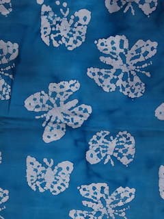 Cotton wax batik fabric ButterFly Design (2.5 Meter cut)