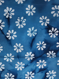 Cotton wax batik fabric Flower Design (2.5 Meter cut)