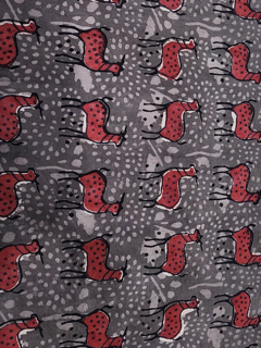 Animal Ajragh Cotton handblock fabric