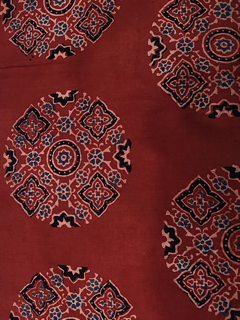 Natural Ajarakh Cotton fabric (2.5 Meter cut)